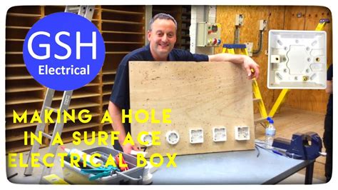 how to open holes on electrical box invention|cutting hole in plastic box.